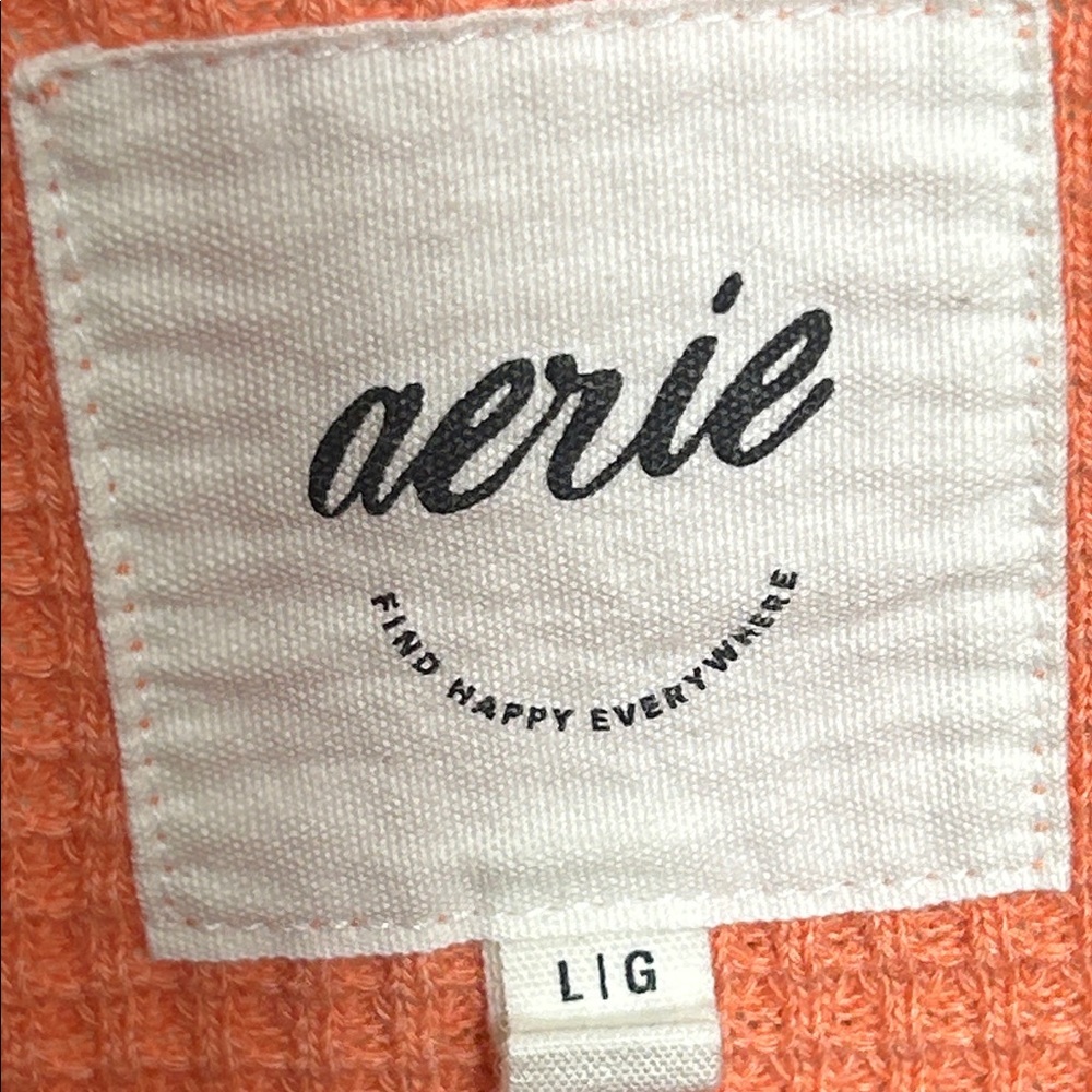 Aerie Lumberjane size L/G Coral Button-Down Shirt - Picture 2 of 8